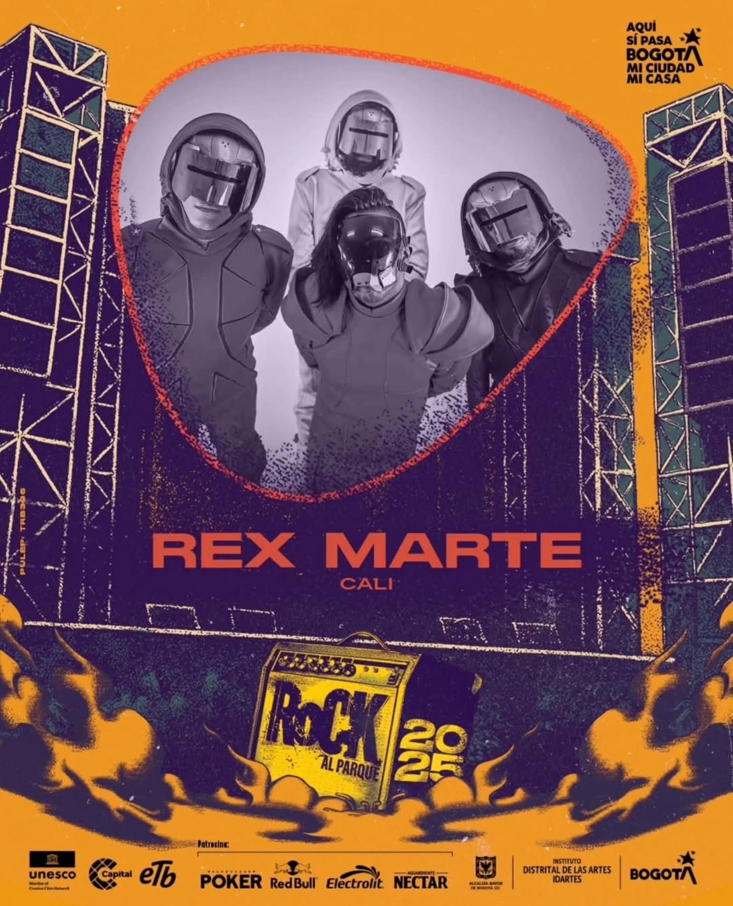 Cartel de Rex Marte (Cali) en Rock al Parque 2025