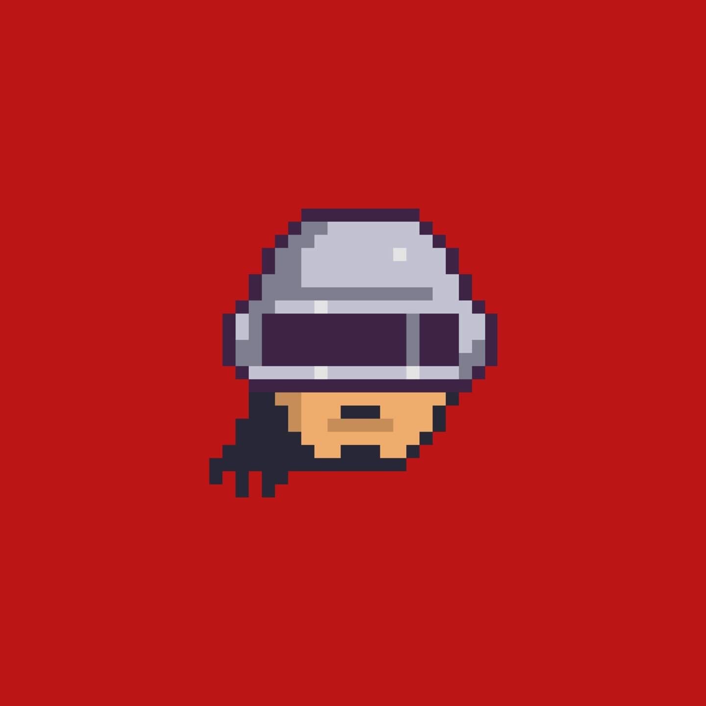 Adelanto de Cypher: un integrante en pixel art sobre fondo rojo