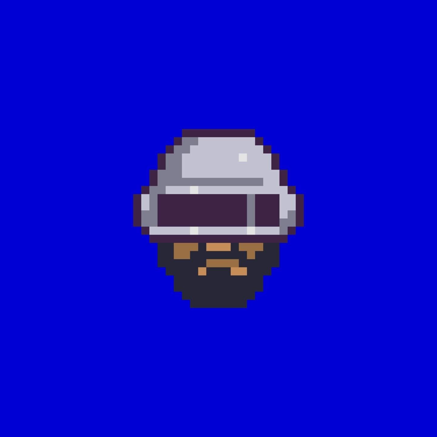 Adelanto de Cypher: un integrante en pixel art sobre fondo azul