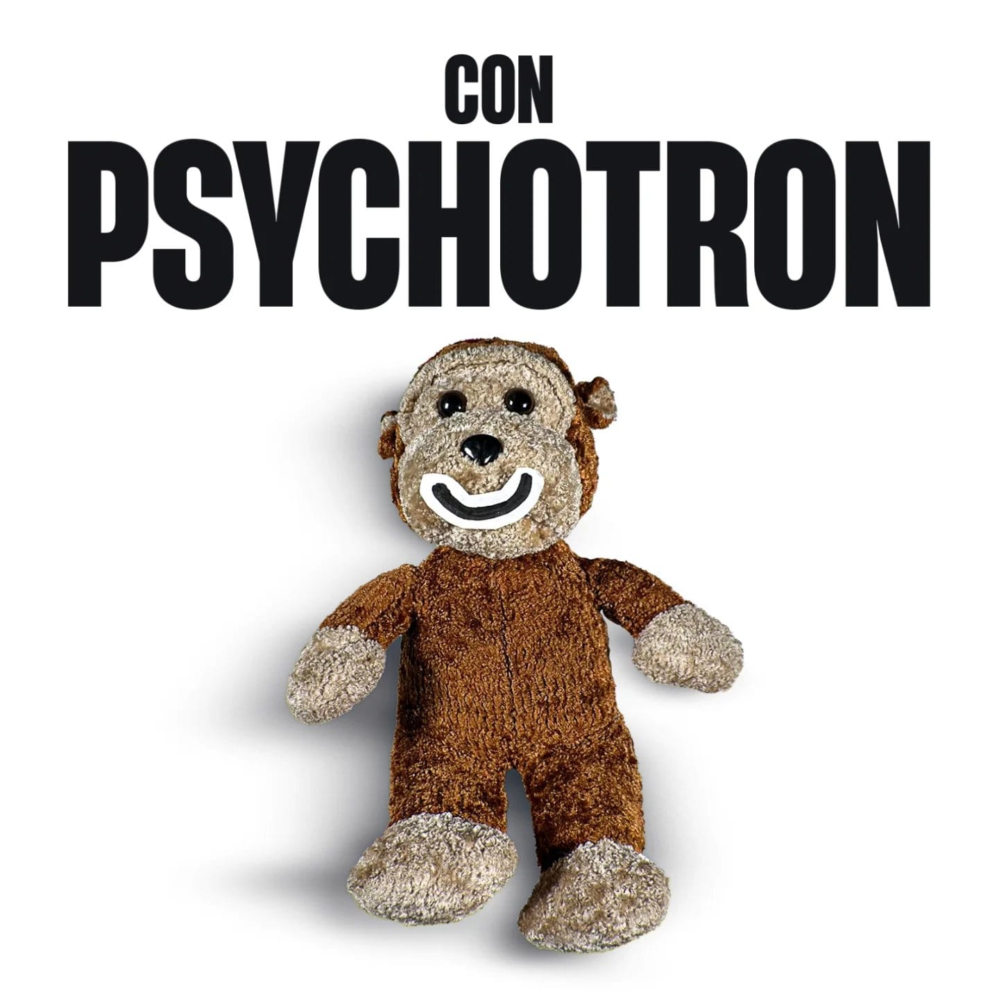 «Con Psychotron»: el mismo mono de peluche sonriendo