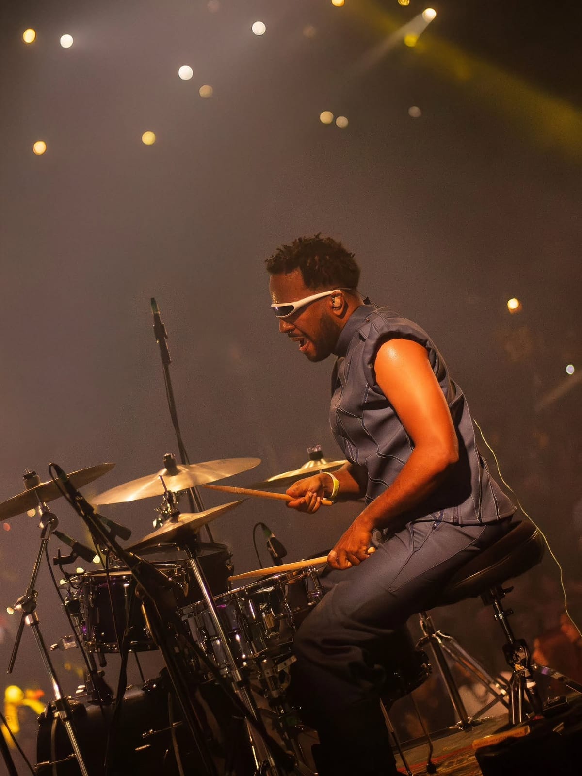 El baterista de Rex Marte en el Sucursal Fest